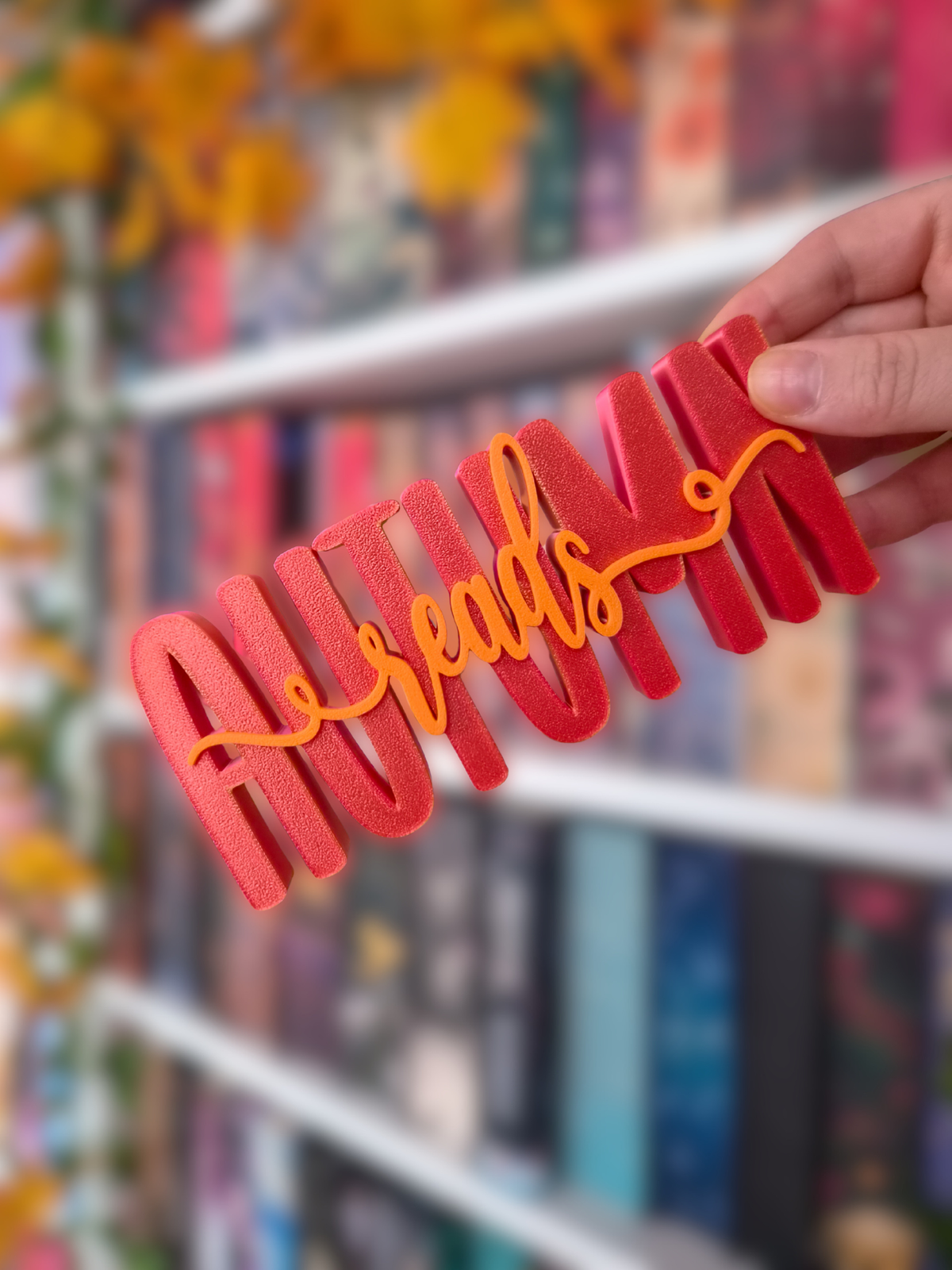 Autumn Reads Schriftzug | Deko fürs Bücherregal | 3D-Druck