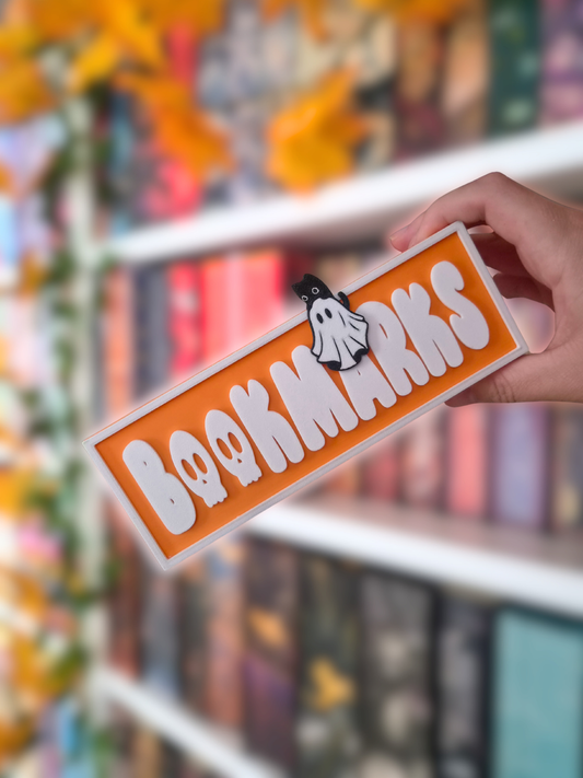 Lesezeichenhalter - Spooky Season | Deko fürs Bücherregal | Aufbewahrung Lesezeichen | 3D-Druck
