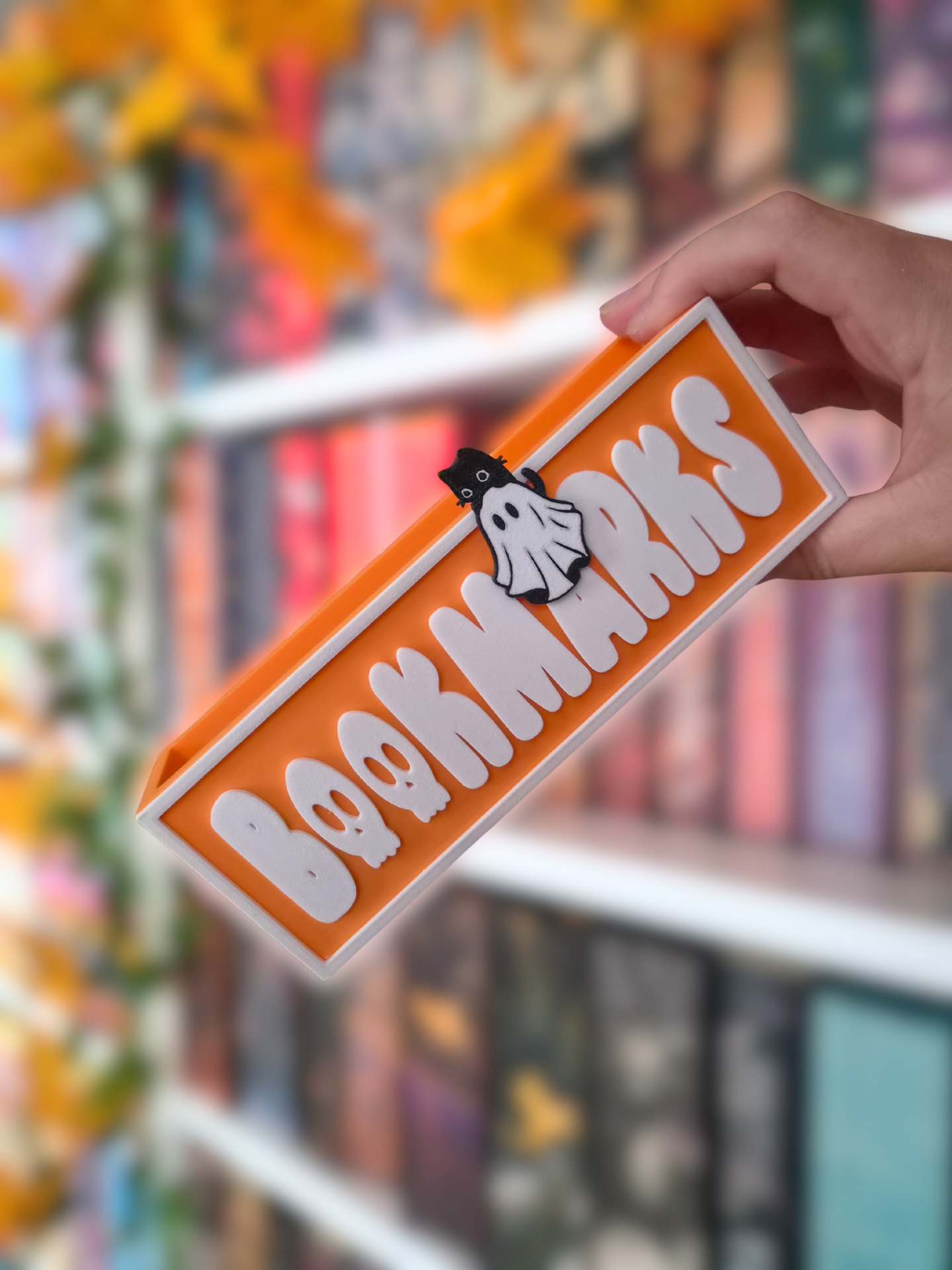 Lesezeichenhalter - Spooky Season | Deko fürs Bücherregal | Aufbewahrung Lesezeichen | 3D-Druck