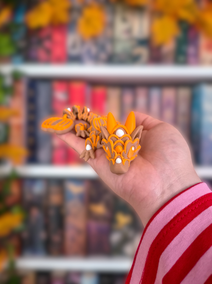 Dragon 'Pumpkin' | Deko fürs Bücherregal | 3D-Druck
