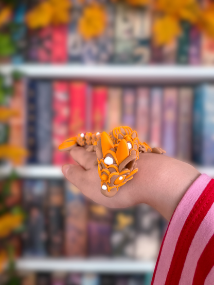 Dragon 'Pumpkin' | Deko fürs Bücherregal | 3D-Druck