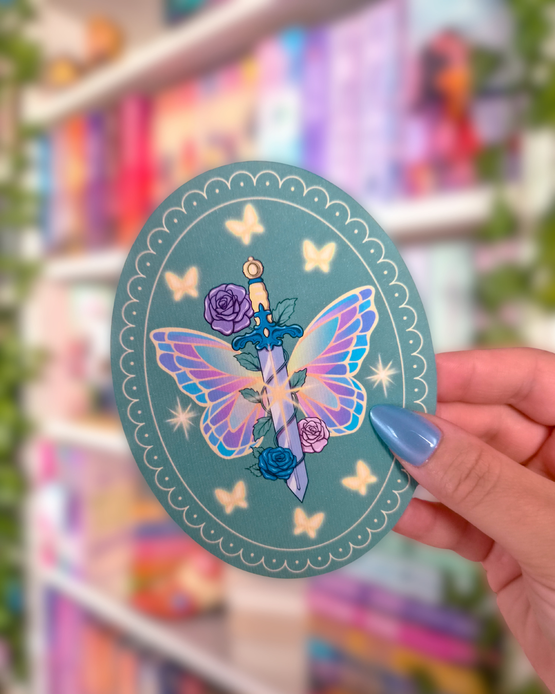 Lesezeichen - Sword and Butterfly Wings | Fantasy Lesezeichen