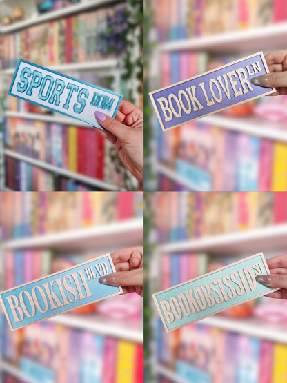 Bookish Street Signs | Deko fürs Bücherregal | 3D-Druck