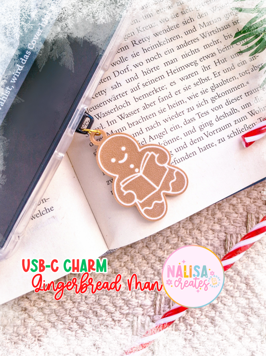 Charm-Anhänger für Ebook-Reader | 3D Druck Gingerbread Man | Kindle Accessoire