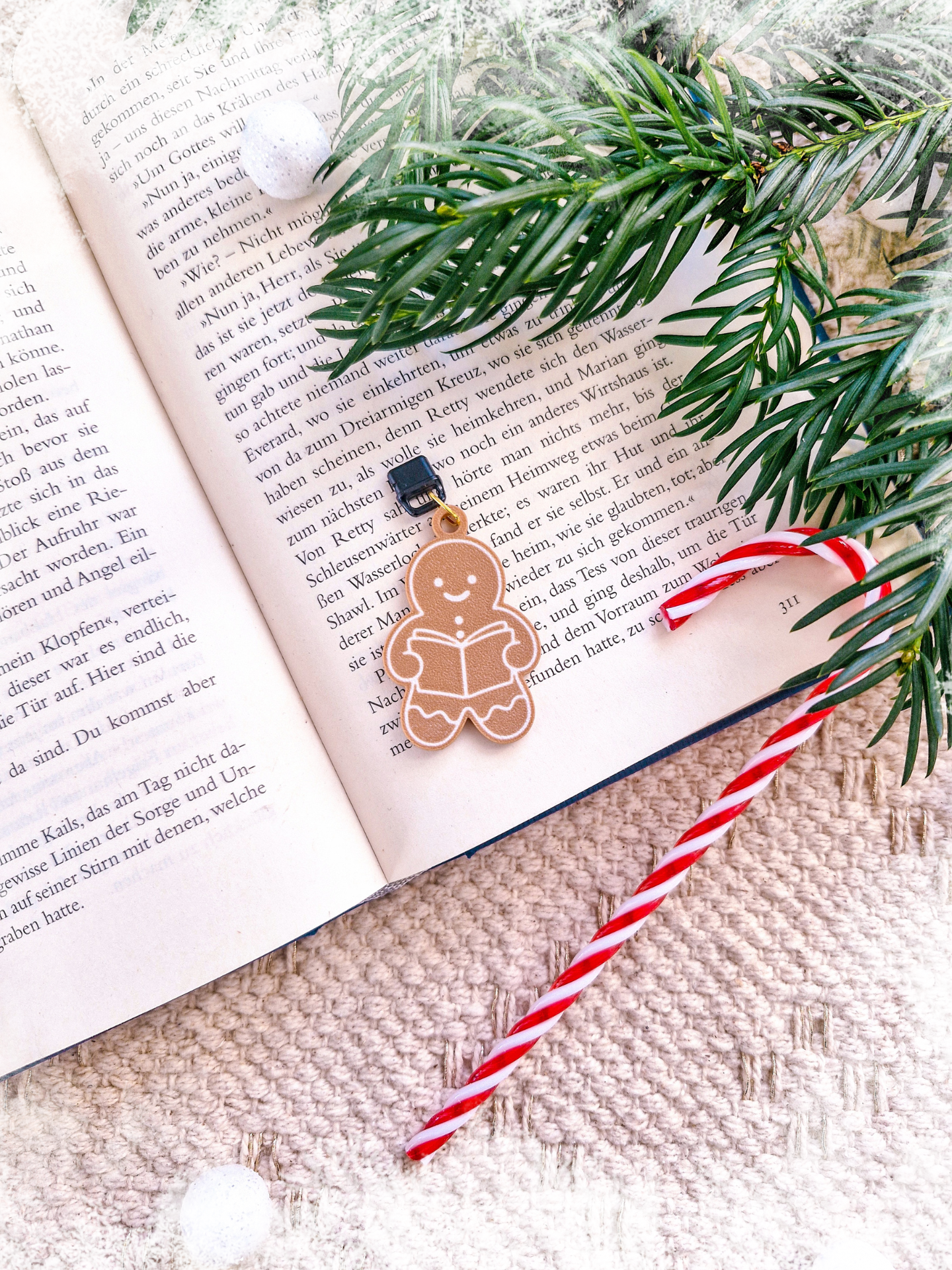 Charm-Anhänger für Ebook-Reader | 3D Druck Gingerbread Man | Kindle Accessoire