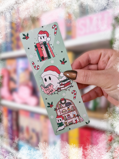 Lesezeichen Cute Christmas Ghost | Lesezeichen Winter & Weihnachten