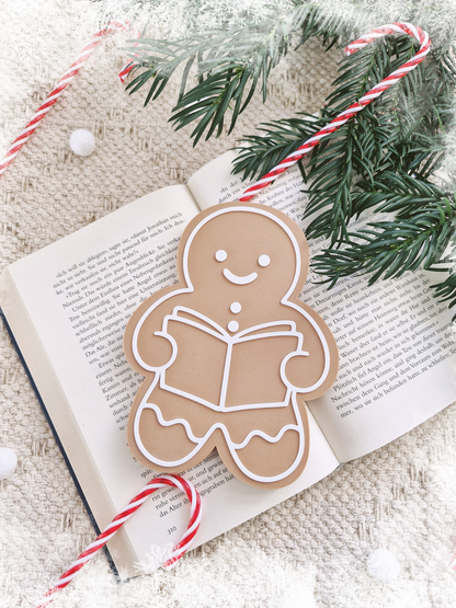 Gingerbread Man Aufsteller | Deko fürs Bücherregal | 3D-Druck | Deko Weihnachten