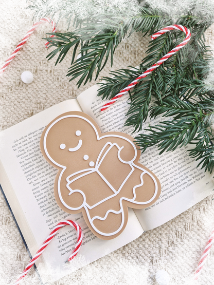 Gingerbread Man Aufsteller | Deko fürs Bücherregal | 3D-Druck | Deko Weihnachten