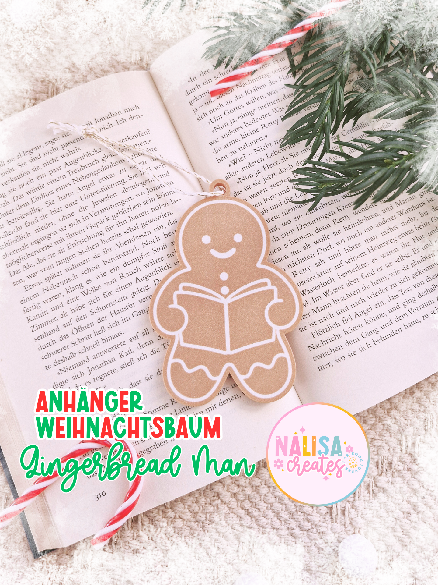Anhänger Weihnachtsbaum Gingerbread Man | 3D Druck | Deko Weihnachten | Weihnachtsbaumschmuck
