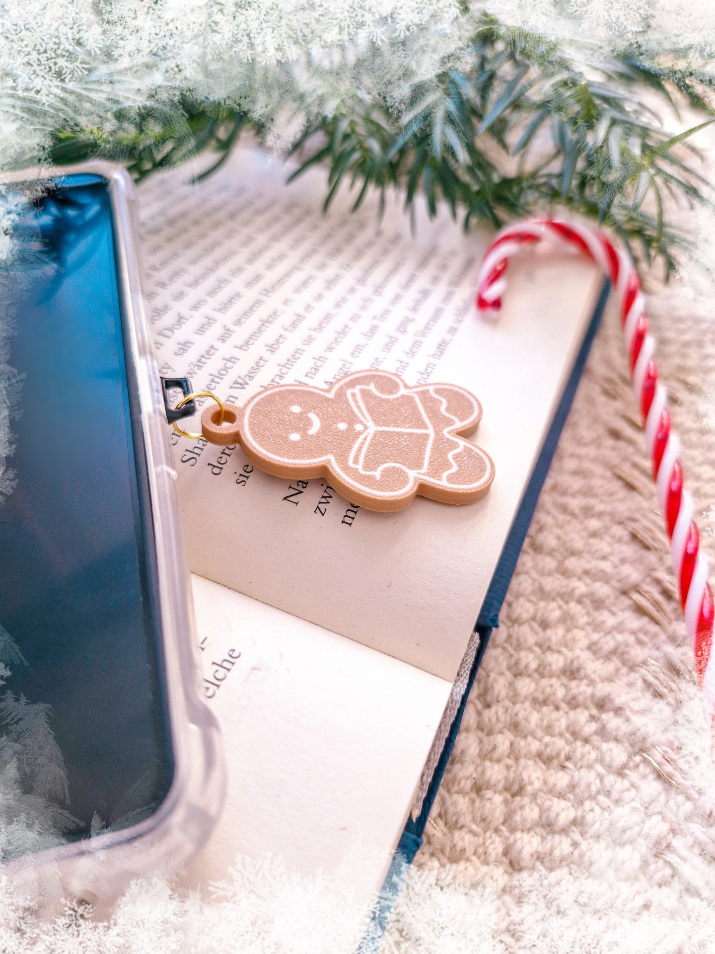 Charm-Anhänger für Ebook-Reader | 3D Druck Gingerbread Man | Kindle Accessoire