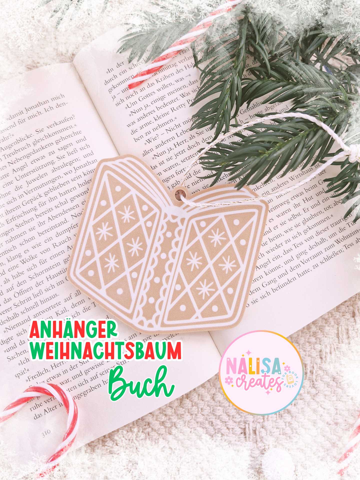 Anhänger Weihnachtsbaum Buch | 3D Druck | Deko Weihnachten | Weihnachtsbaumschmuck