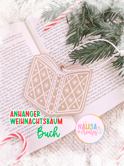 Anhänger Weihnachtsbaum Buch | 3D Druck | Deko Weihnachten | Weihnachtsbaumschmuck