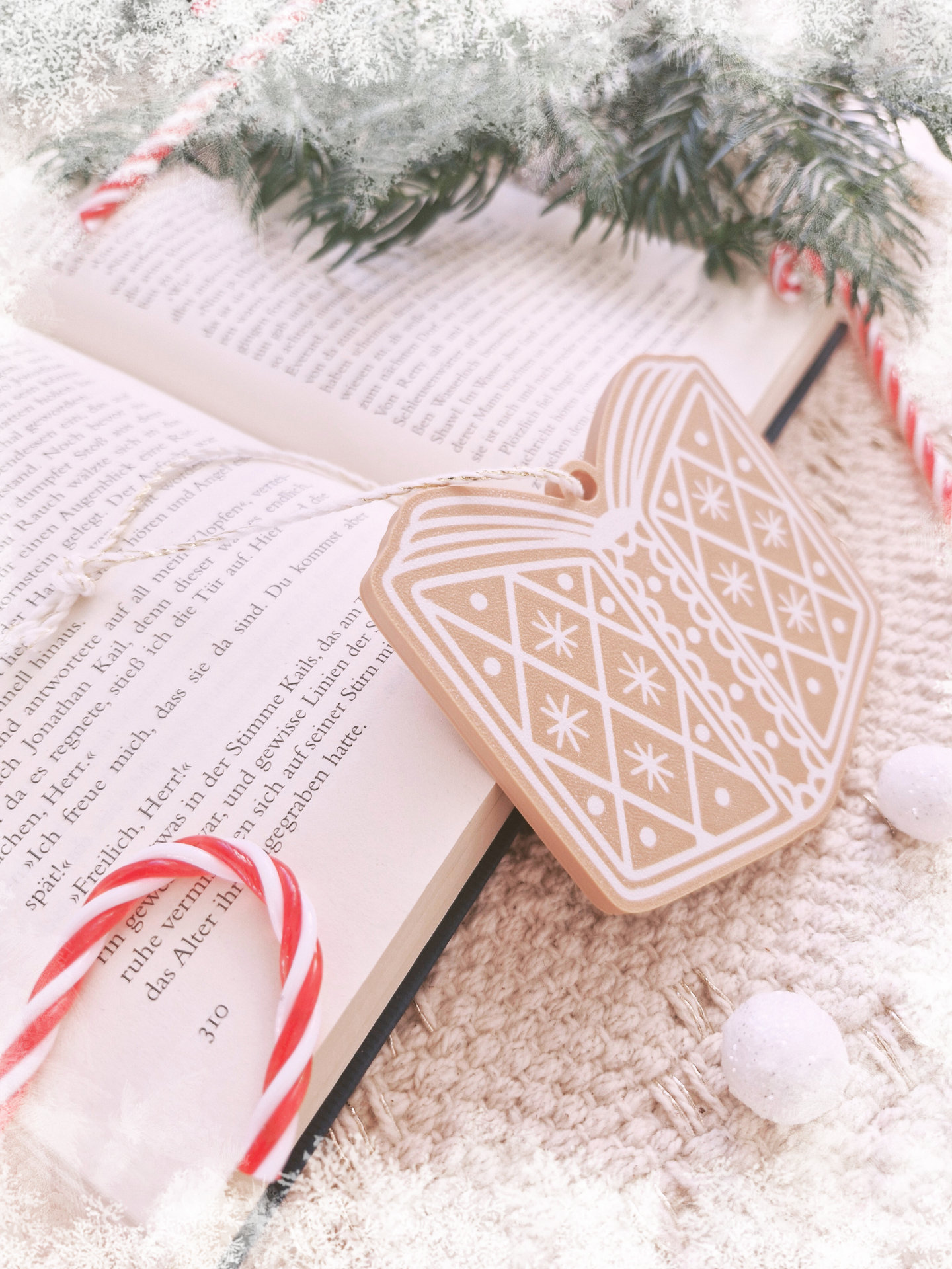 Anhänger Weihnachtsbaum Buch | 3D Druck | Deko Weihnachten | Weihnachtsbaumschmuck