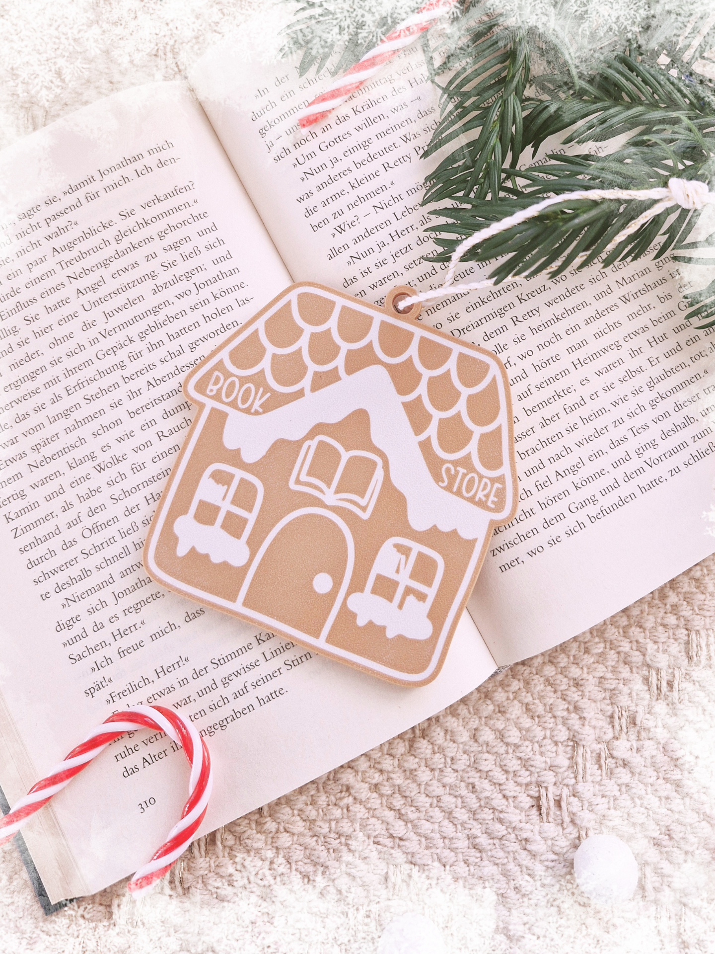 Anhänger Weihnachtsbaum Bookstore | 3D Druck | Deko Weihnachten | Weihnachtsbaumschmuck