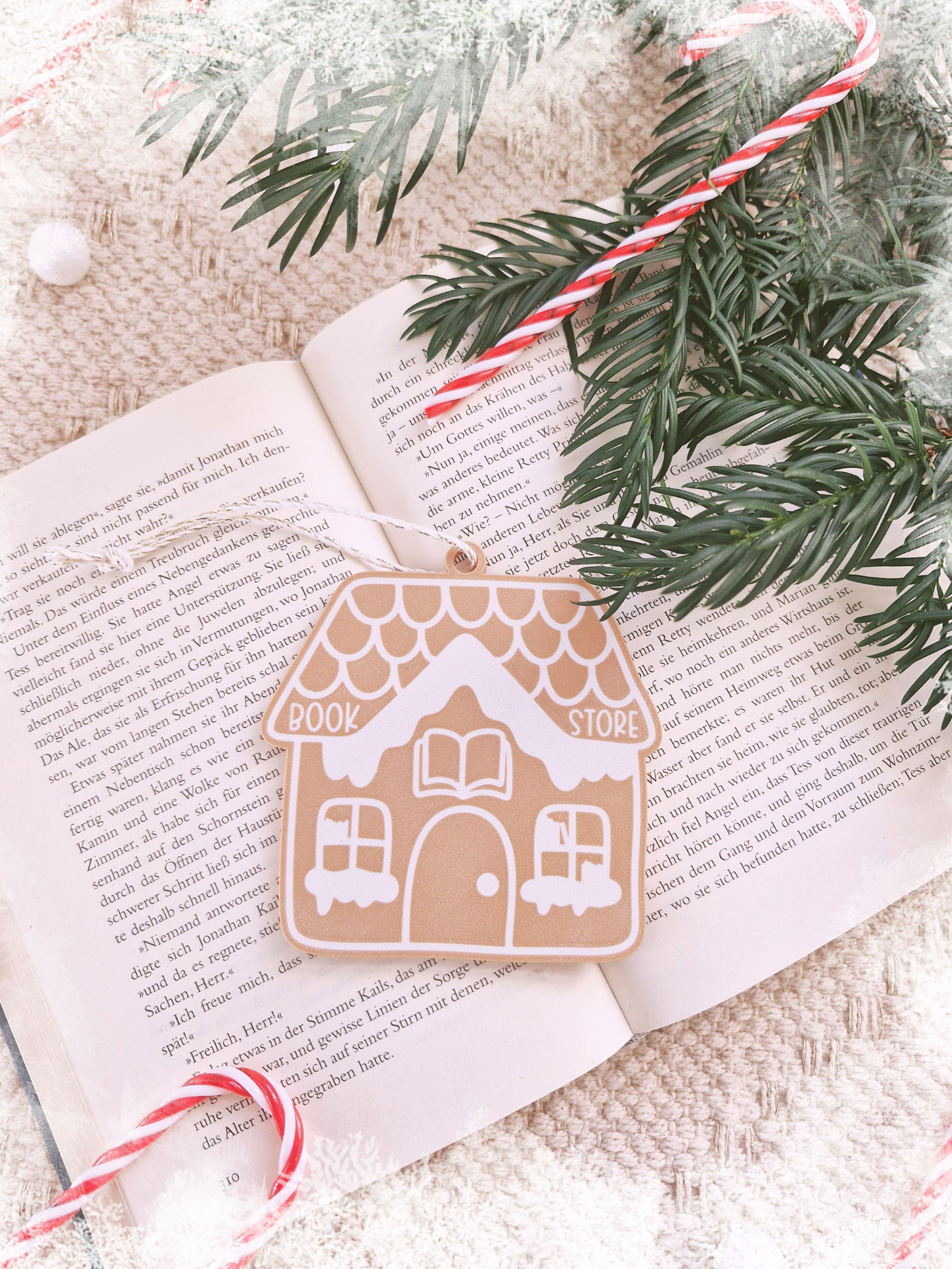 Anhänger Weihnachtsbaum Bookstore | 3D Druck | Deko Weihnachten | Weihnachtsbaumschmuck
