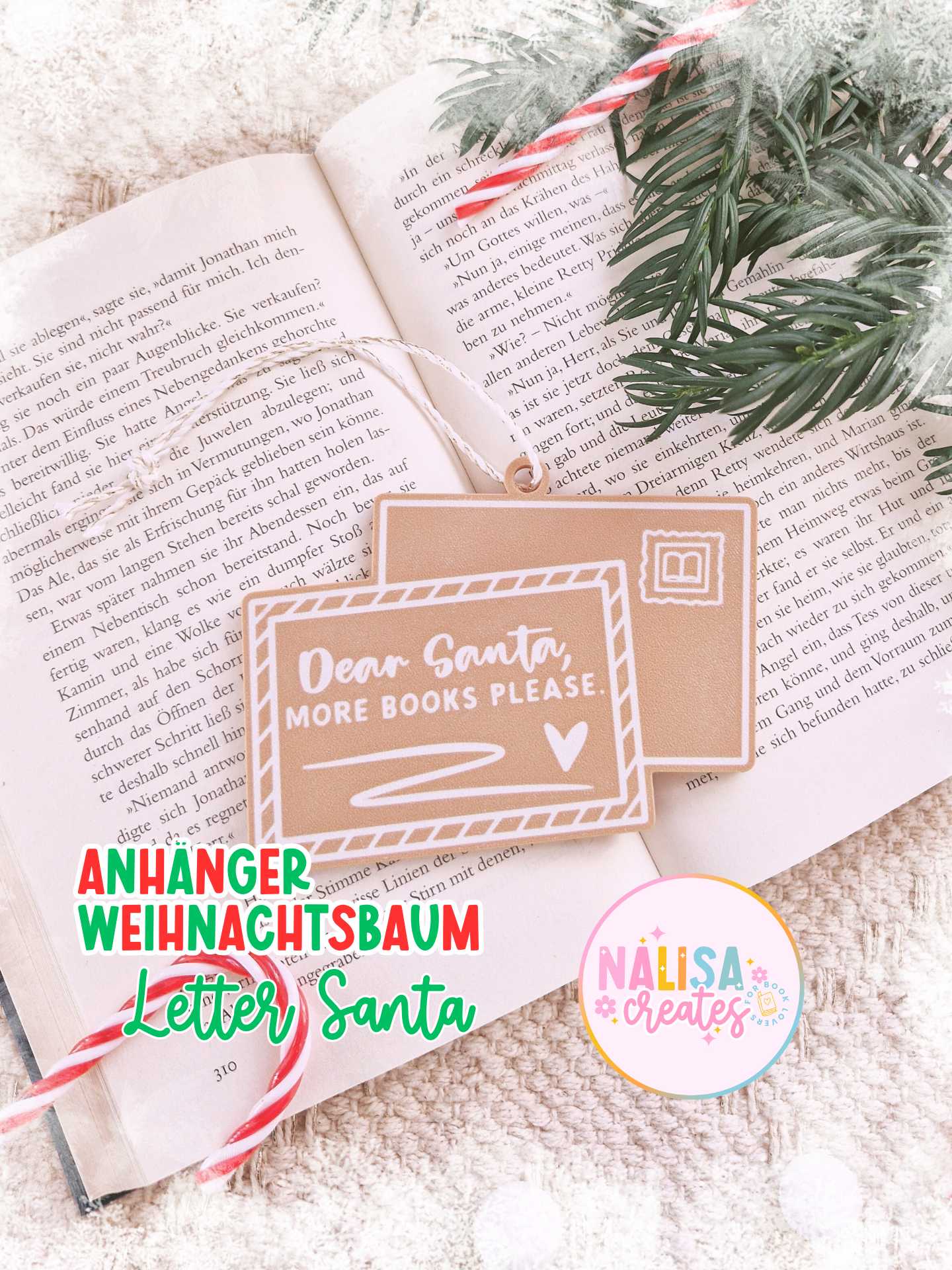 Anhänger Weihnachtsbaum Letter Santa | 3D Druck | Deko Weihnachten | Weihnachtsbaumschmuck