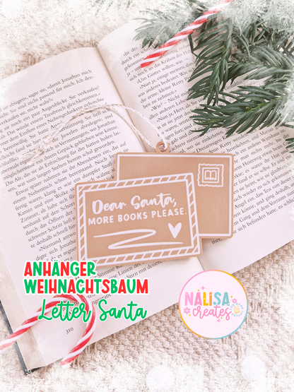 Anhänger Weihnachtsbaum Letter Santa | 3D Druck | Deko Weihnachten | Weihnachtsbaumschmuck