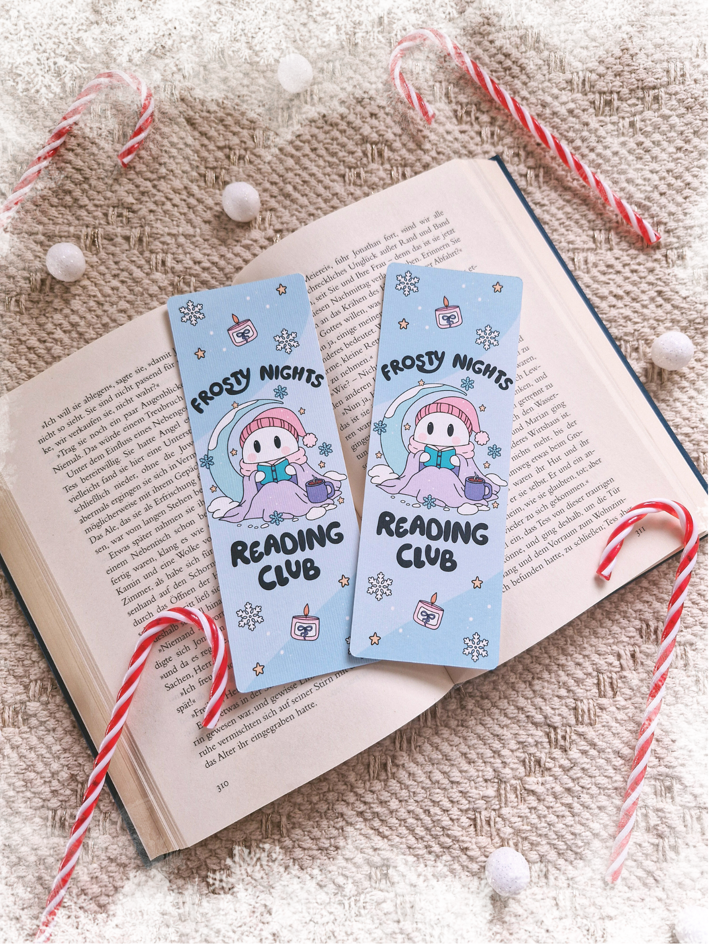 Lesezeichen Frosty Nights Reading Club | Lesezeichen Winter & Weihnachten