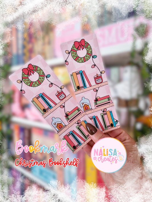 Lesezeichen Christmas bookshelf | Lesezeichen Winter & Weihnachten