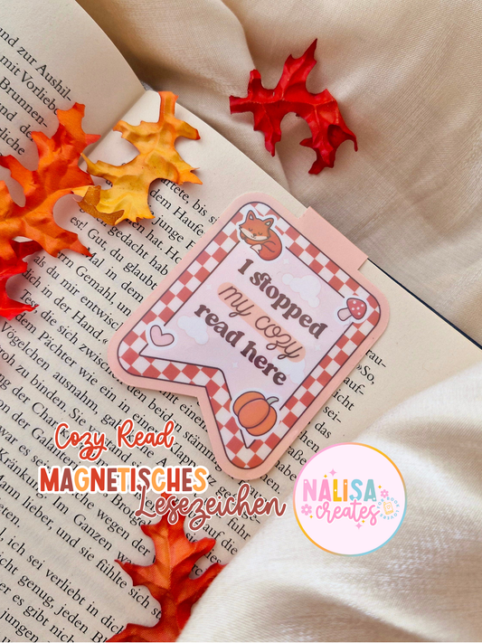 Magnetisches Lesezeichen - Cozy read | Herbst Lesezeichen