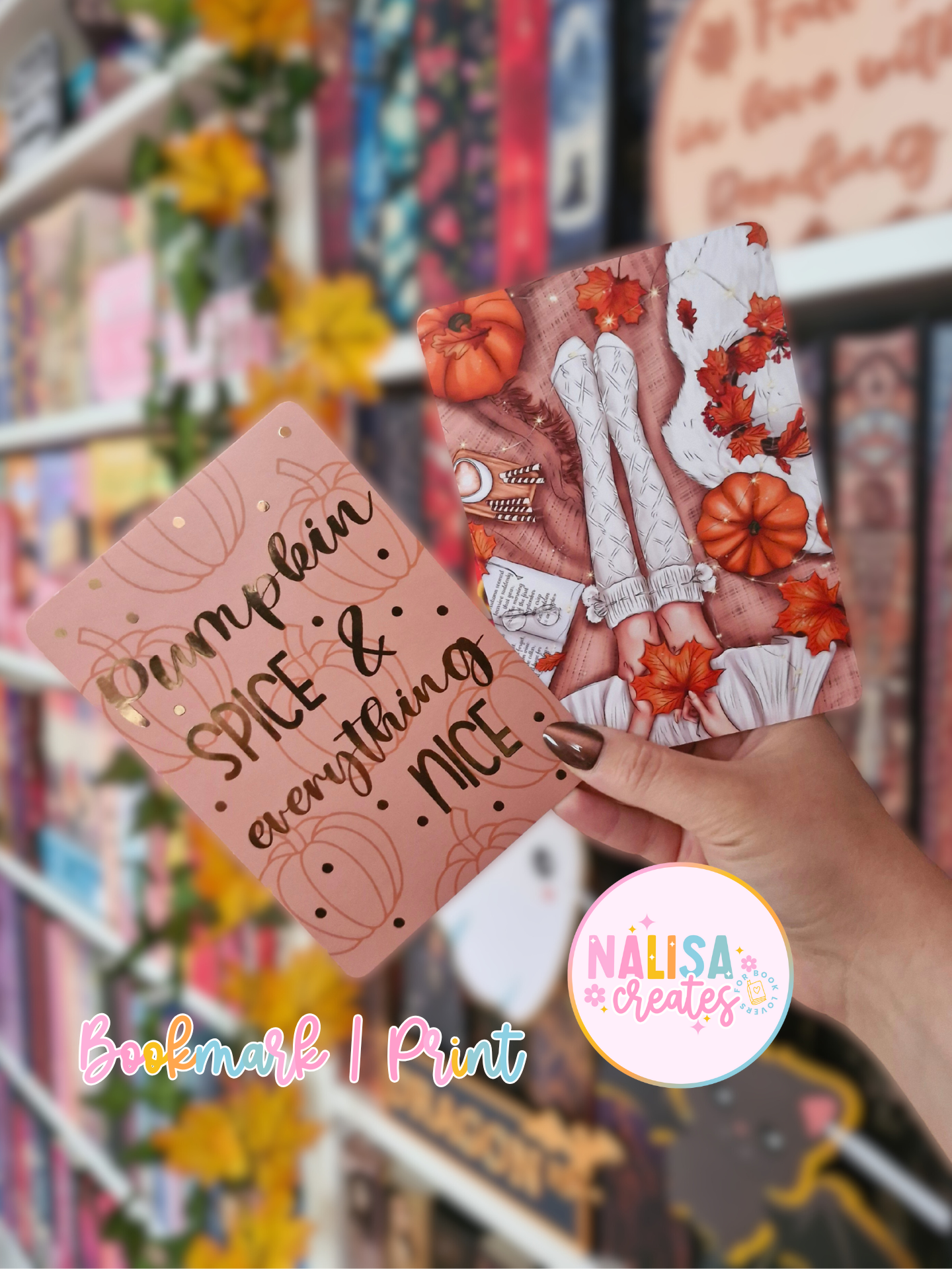 Lesezeichen / Print Pumpkin Spice | Herbst Lesezeichen | Herbst Print A6