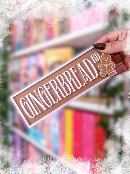 Christmas Street Sign – Gingerbread Road | Deko fürs Bücherregal | 3D-Druck