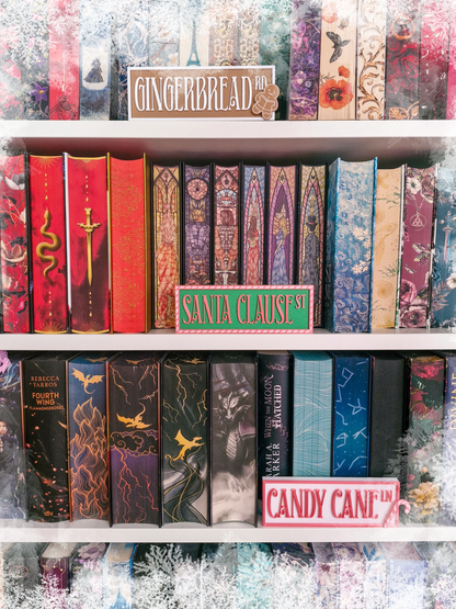 Christmas Street Sign – Santa Clause Street | Deko fürs Bücherregal | 3D-Druck