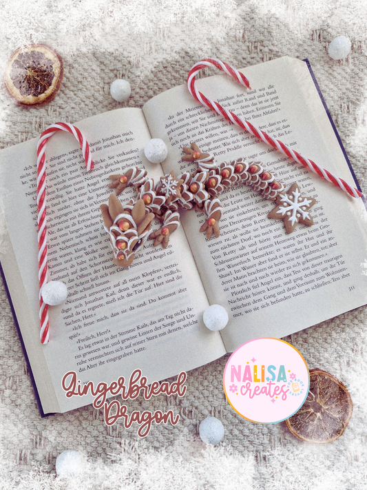 Gingerbread Dragon | Deko fürs Bücherregal | 3D-Druck