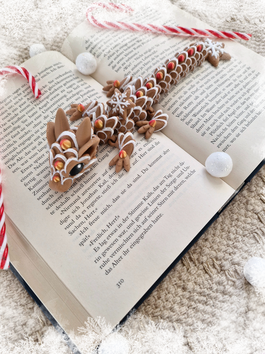Gingerbread Dragon | Deko fürs Bücherregal | 3D-Druck