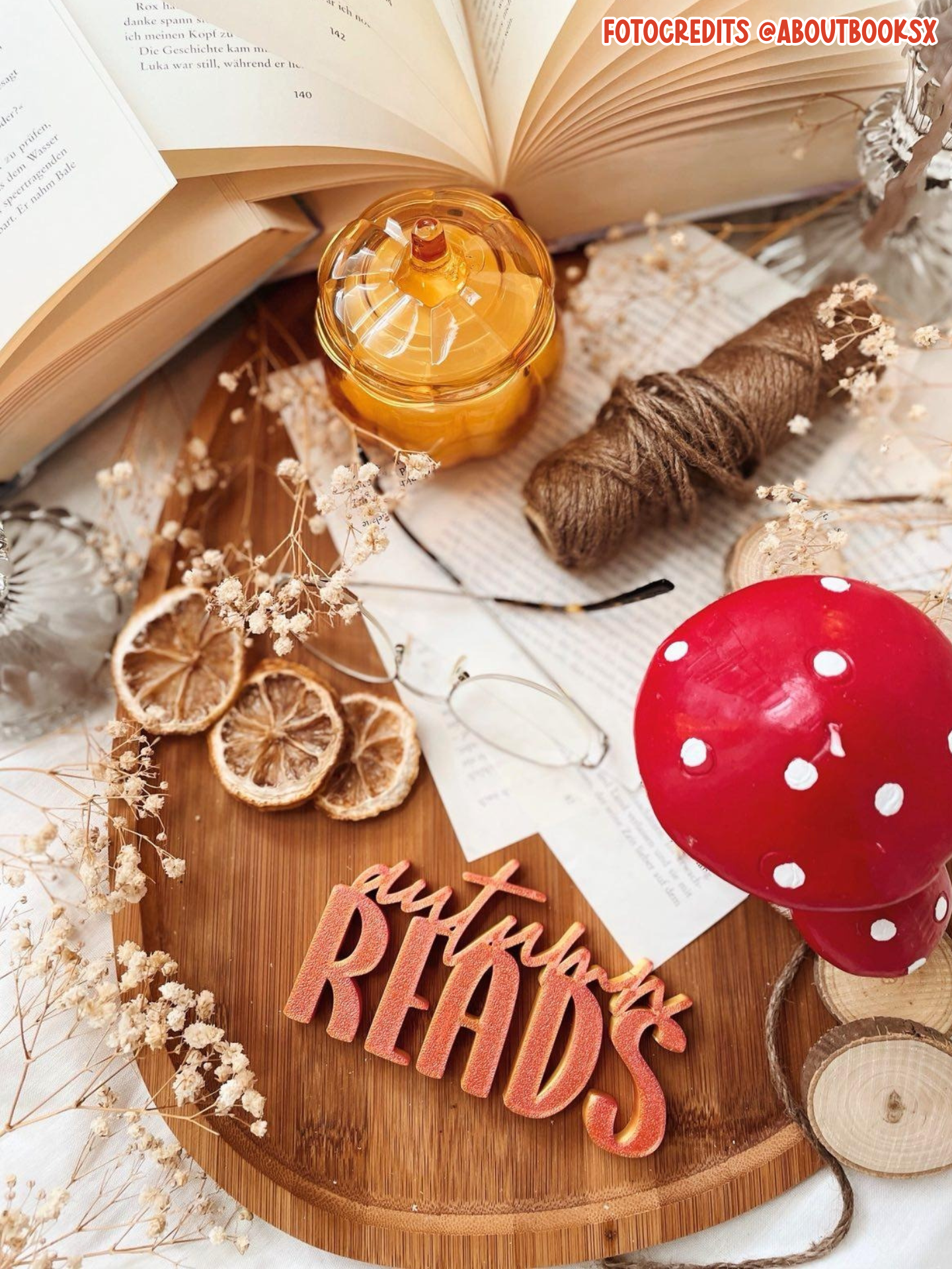 Autumn Reads Schriftzug | Deko fürs Bücherregal | 3D-Druck