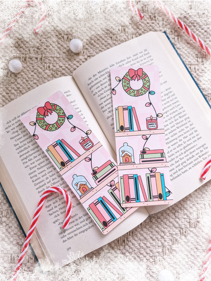 Lesezeichen Christmas bookshelf | Lesezeichen Winter & Weihnachten