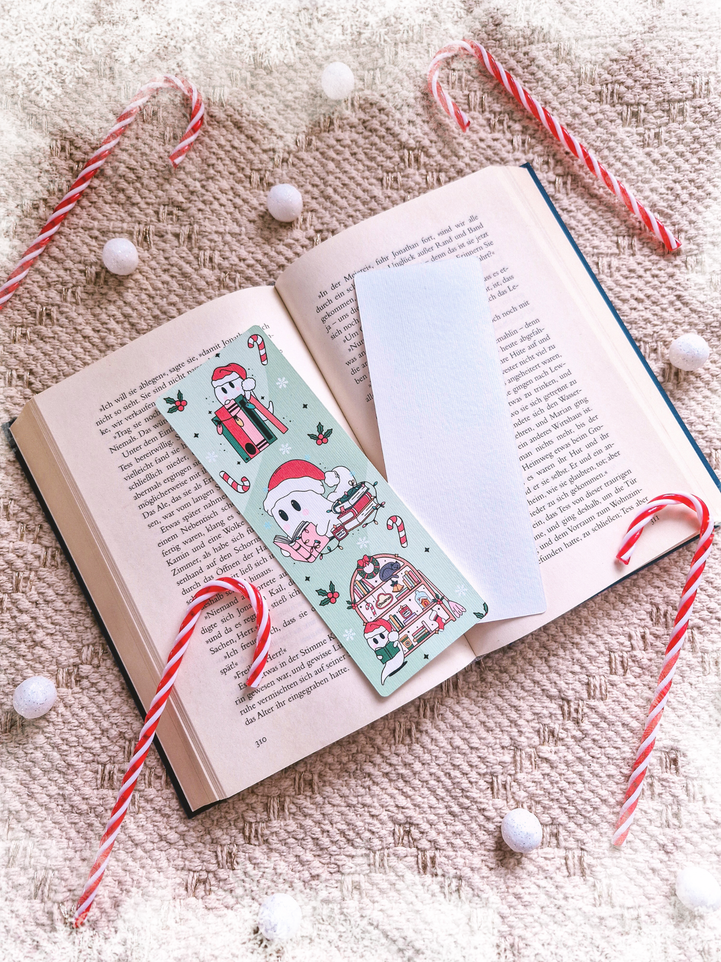 Lesezeichen Cute Christmas Ghost | Lesezeichen Winter & Weihnachten