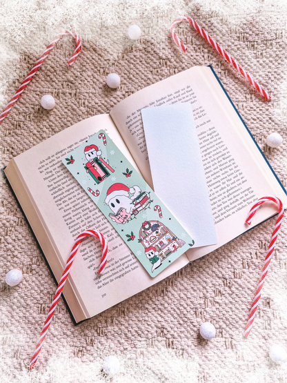 Lesezeichen Cute Christmas Ghost | Lesezeichen Winter & Weihnachten