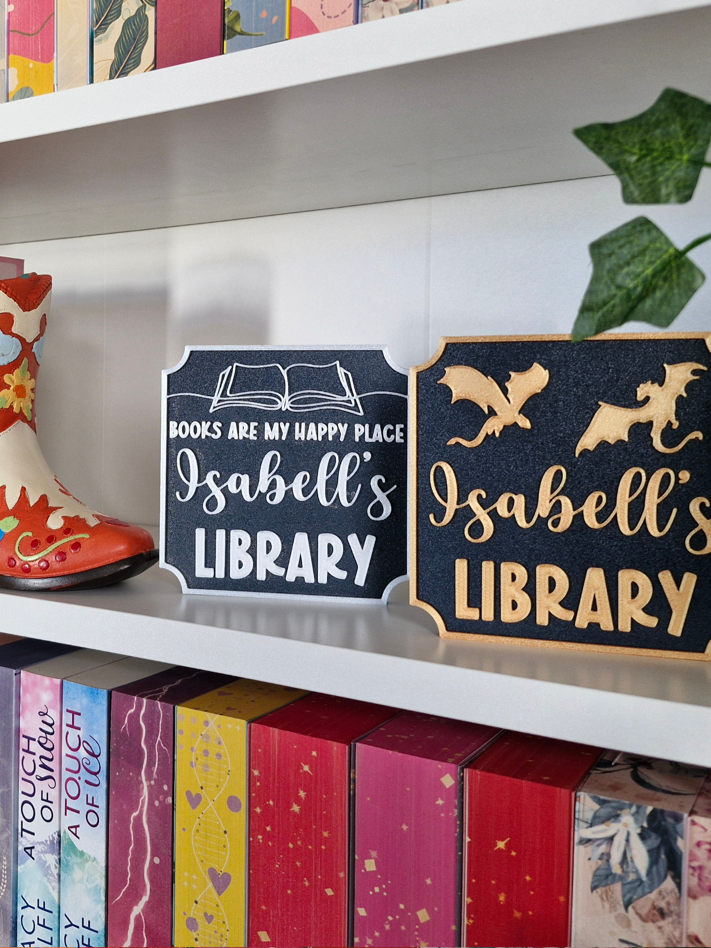 Library Sign – Deko fürs Bücherregal | 3D-Druck