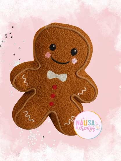 Reading Buddy | Kissen Gingerbread Man | Dekoration Weihnachten | Kissen in Lebkuchenform