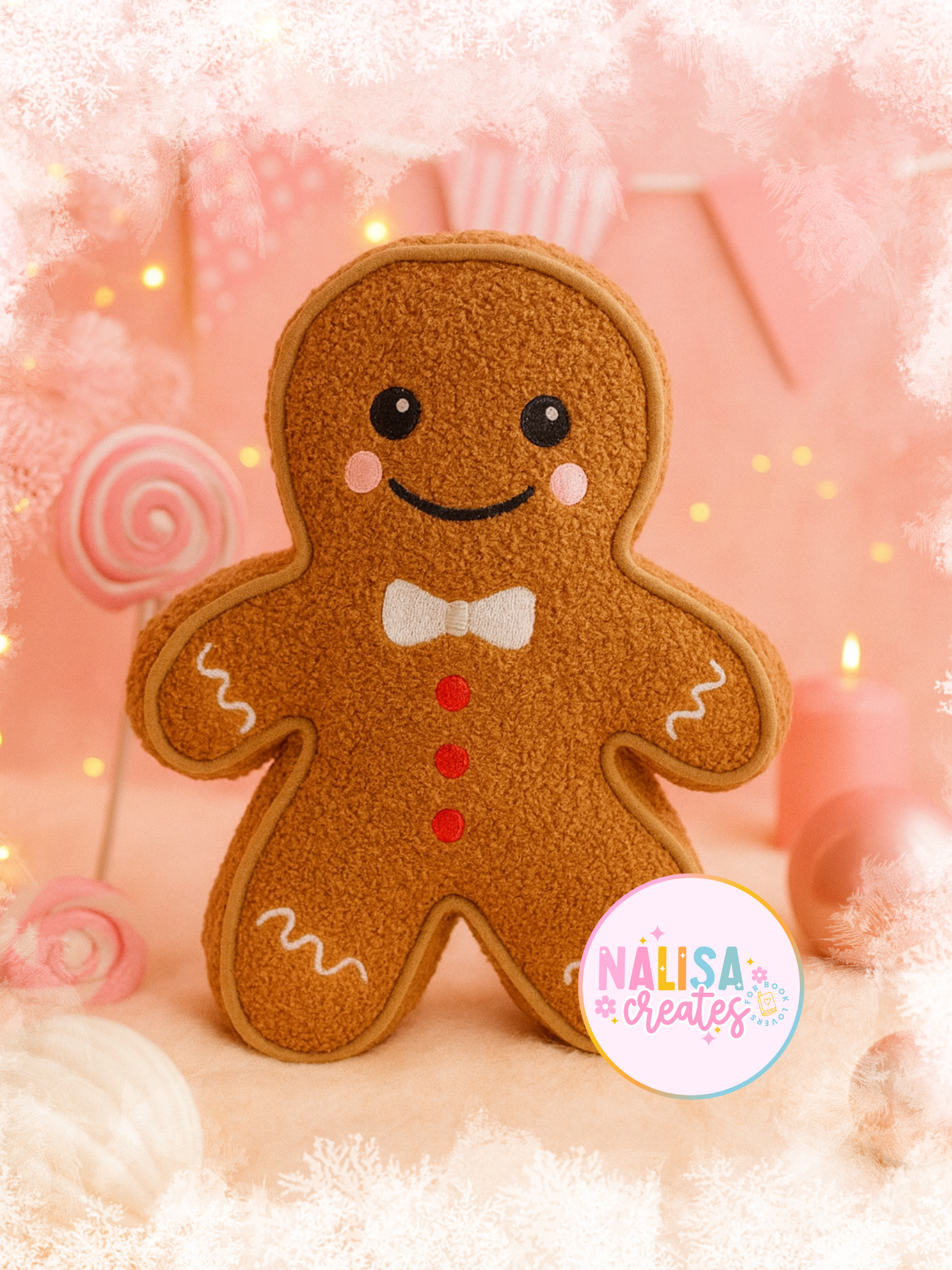 Reading Buddy | Kissen Gingerbread Man | Dekoration Weihnachten | Kissen in Lebkuchenform