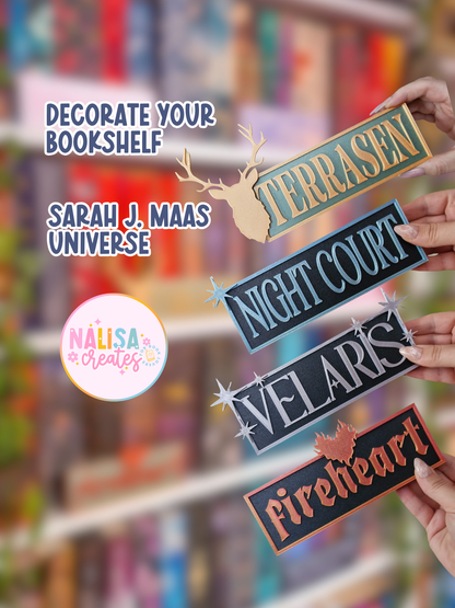 Sarah J. Maas Universe | Deko fürs Bücherregal | 3D-Druck | Throne of Glass | A Court of Thorns and Roses