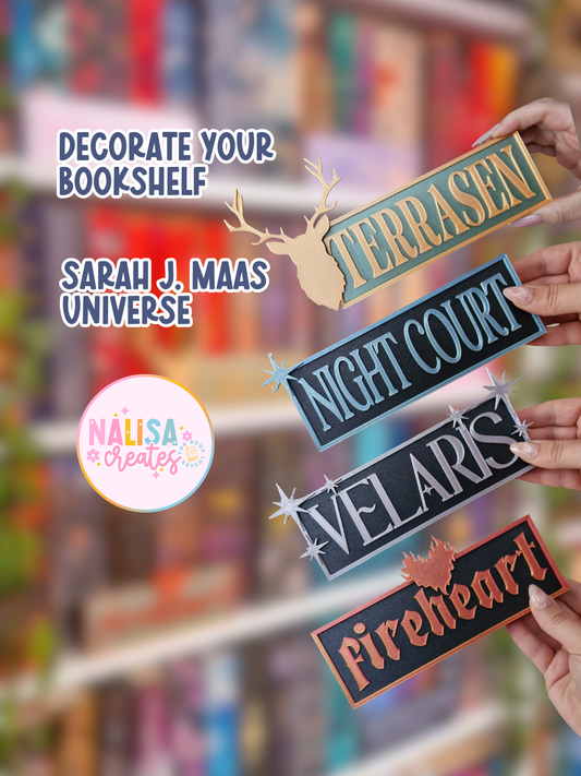 Sarah J. Maas Universe | Deko fürs Bücherregal | 3D-Druck | Throne of Glass | A Court of Thorns and Roses