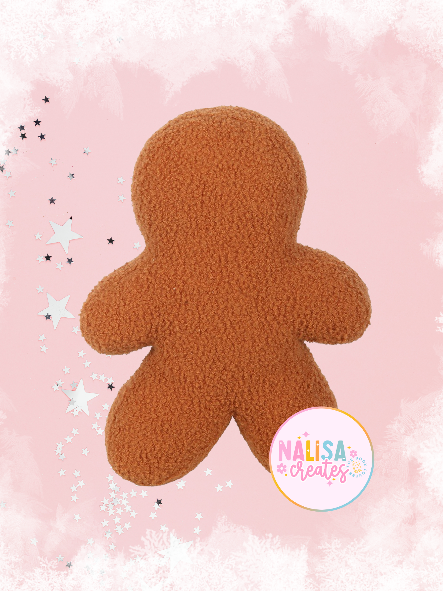 Reading Buddy | Kissen Gingerbread Man | Dekoration Weihnachten | Kissen in Lebkuchenform