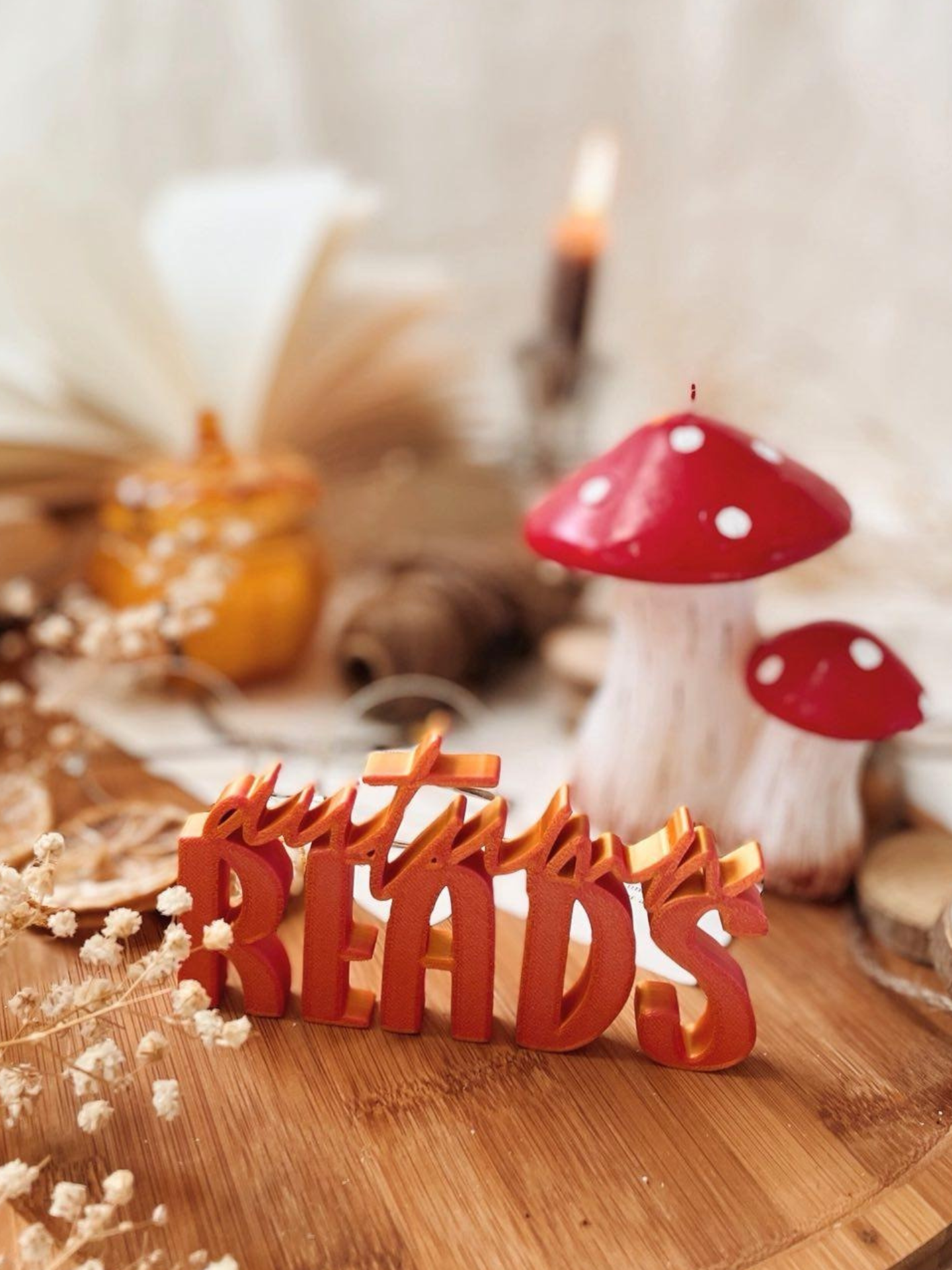 Autumn Reads Schriftzug | Deko fürs Bücherregal | 3D-Druck