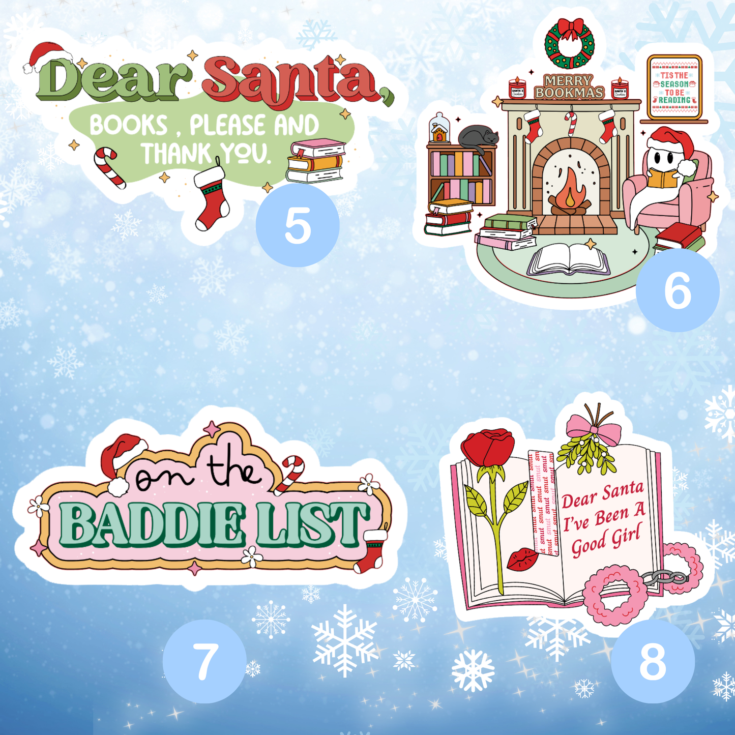 Winter Sticker | Create your own Sticker Bundle | Vinyl Sticker  | Stickers for book journal, notebook, e-reader and laptop