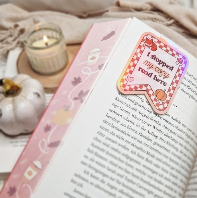 Magnetisches Lesezeichen - Cozy read | Herbst Lesezeichen