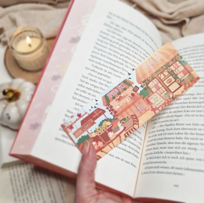 Lesezeichen Book Lover Lane Herbst | Herbst Lesezeichen
