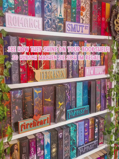 Bookish Street Signs | Deko fürs Bücherregal | 3D-Druck